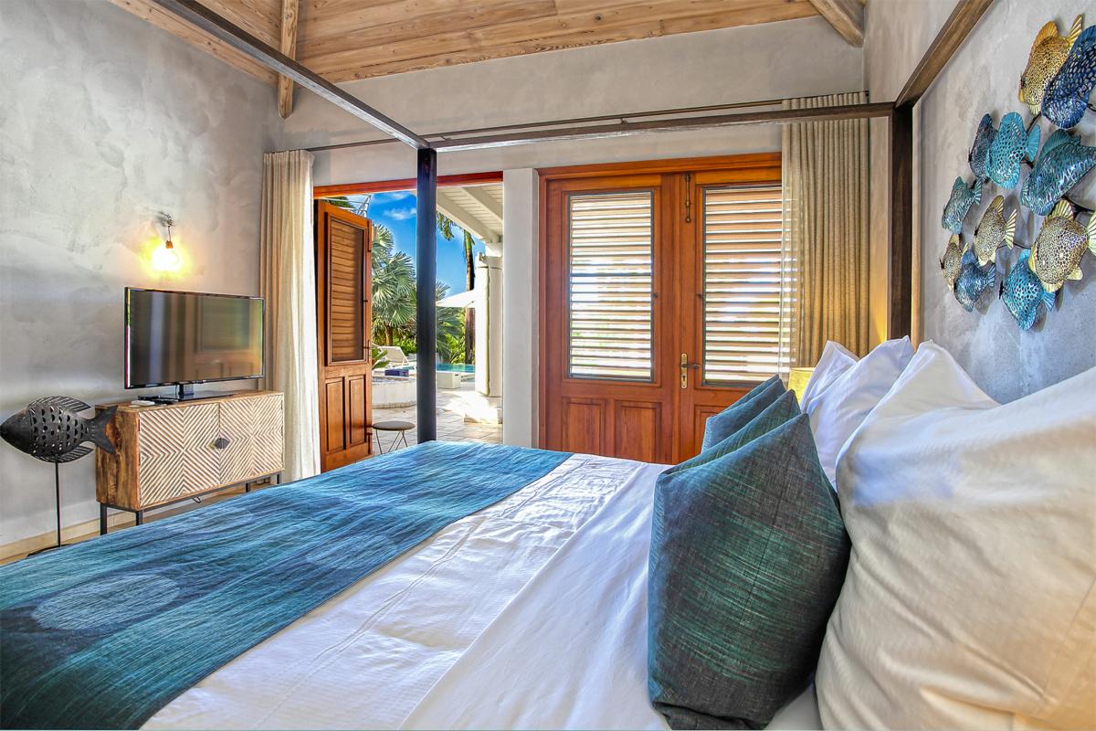 25-LesPalmiersBleus_Bedroom2_Location villa avec piscine terres basses saint martin